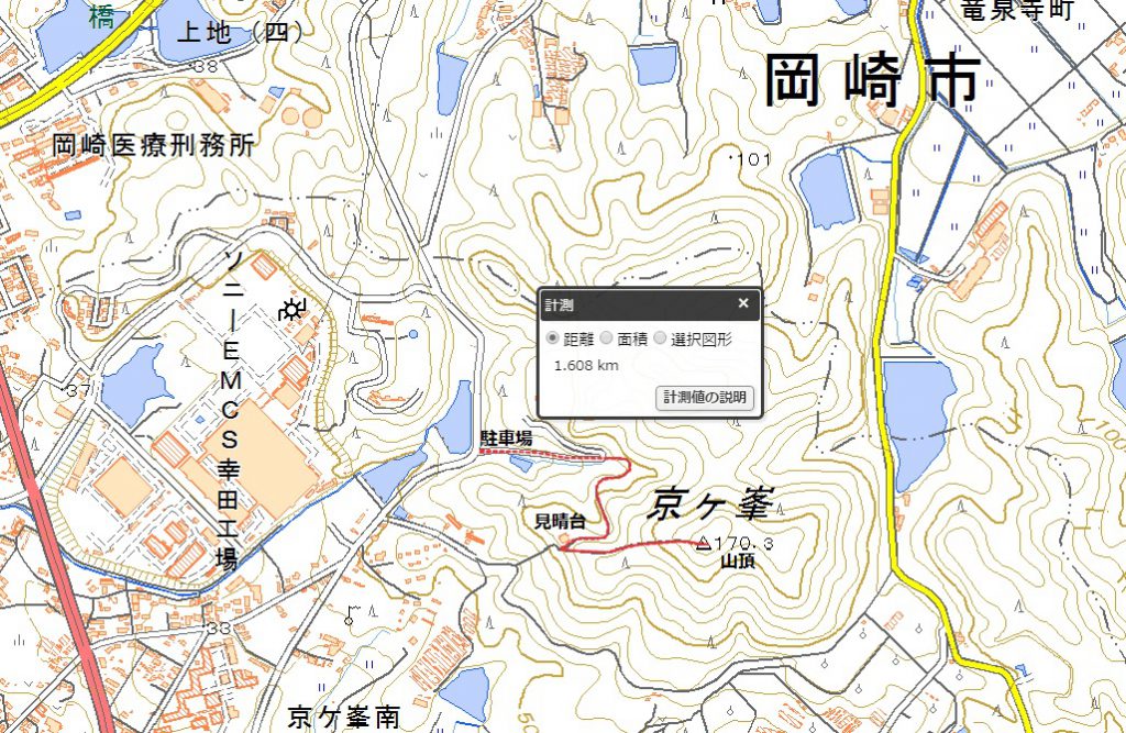 京ヶ峯ハイキングコース
