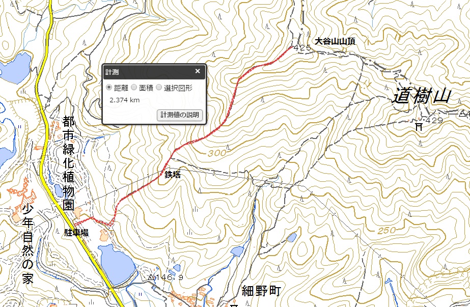 大谷山ハイキングコース