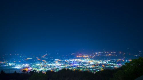 蔵王山(愛知県)の展望台からの夜景