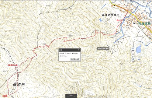 藤原岳登山マップ